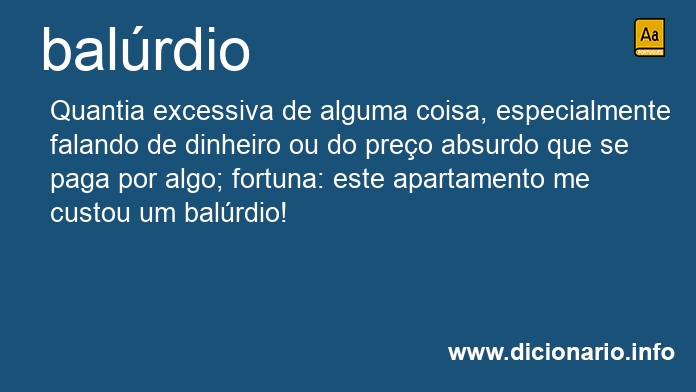 Significado de balrdios