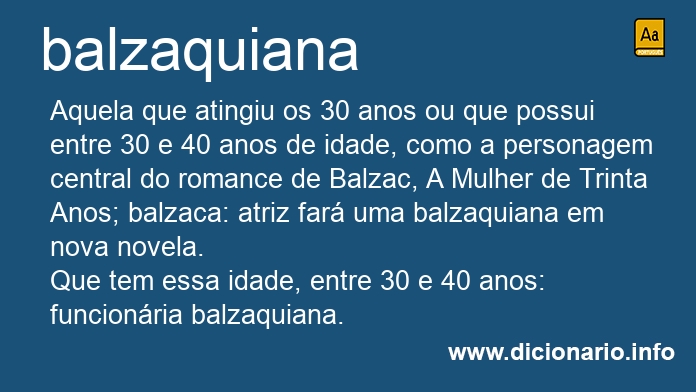 Significado de balzaquiana