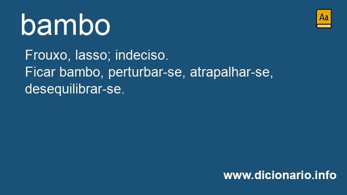 Significado de bambo