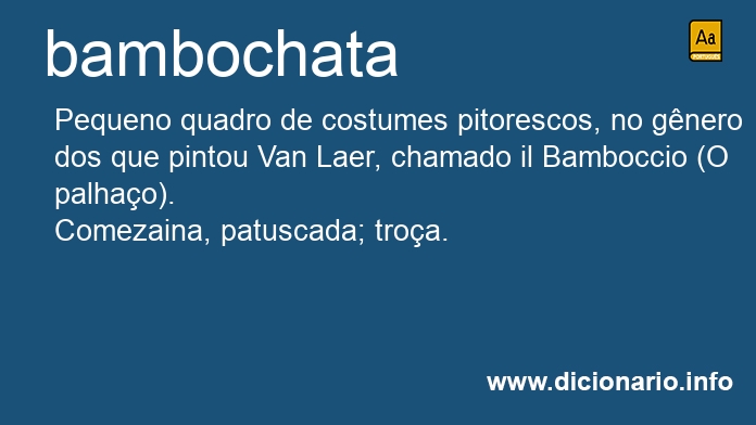 Significado de bambochatas