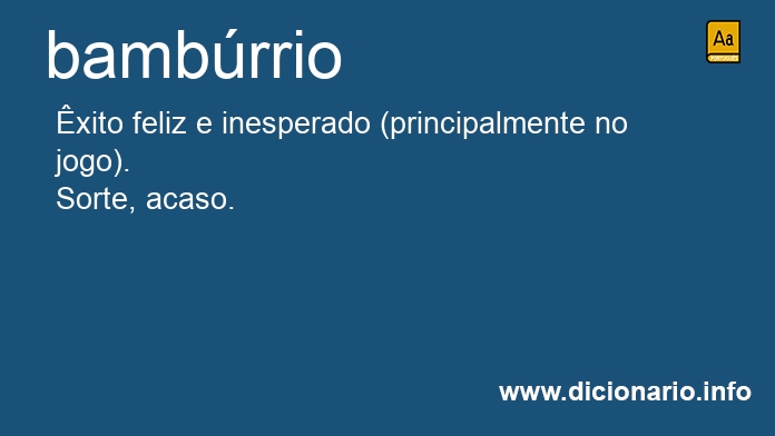 Significado de bambrria