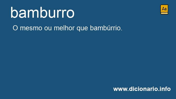 Significado de bamburro