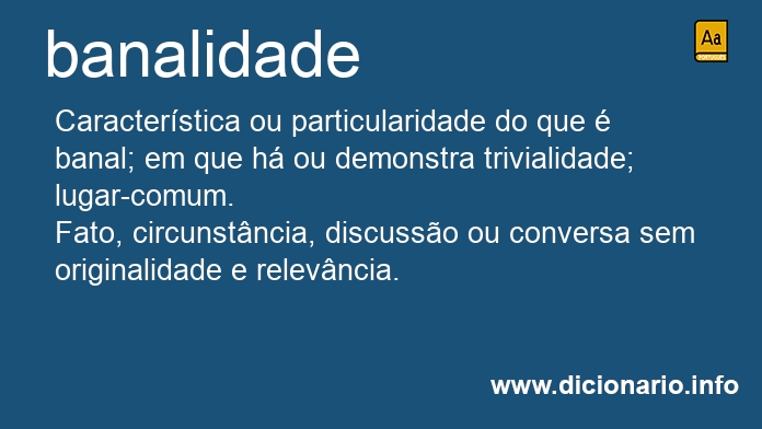 Significado de banalidades