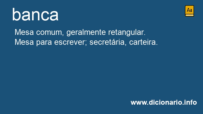 Significado de banca