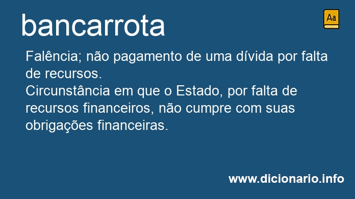 Significado de bancarrota