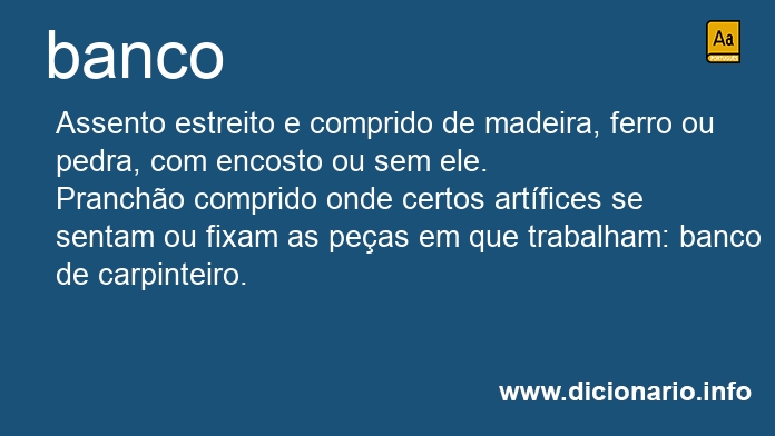 Significado de banco