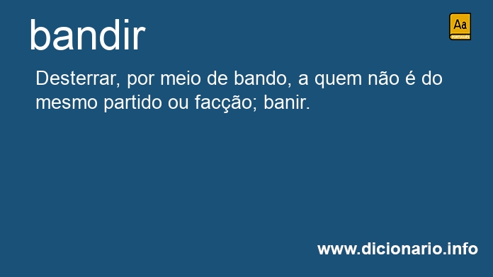 Significado de bandir