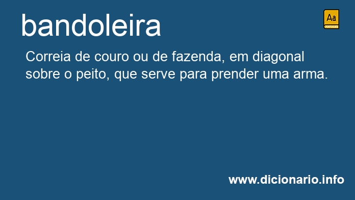 Significado de bandoleiras