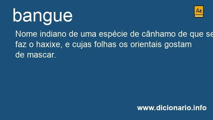 Significado de bangue