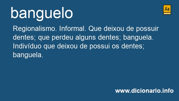 Significado de banguelo