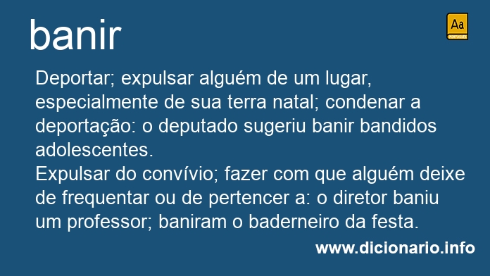 Significado de banirem