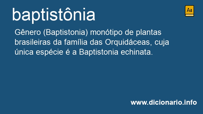 Significado de baptistnia