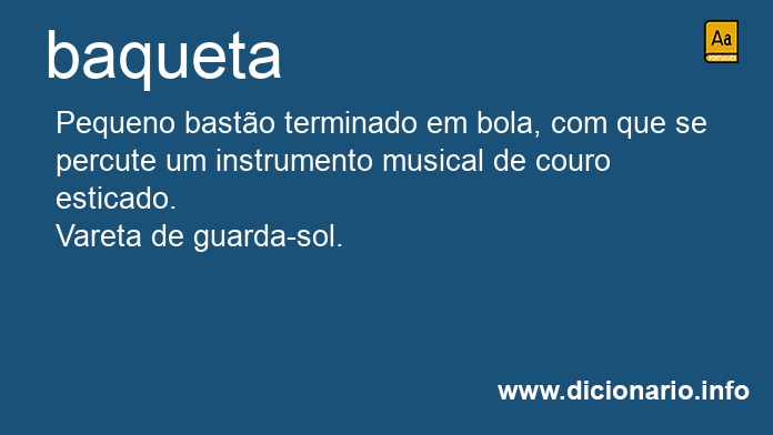 Significado de baqueta
