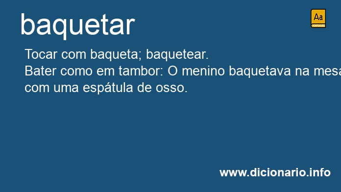 Significado de baquetas