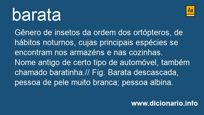 Significado de barata