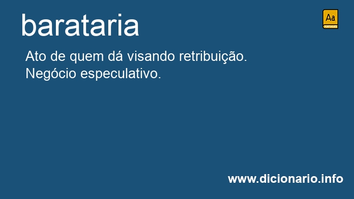 Significado de barataria