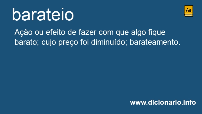 Significado de barateio