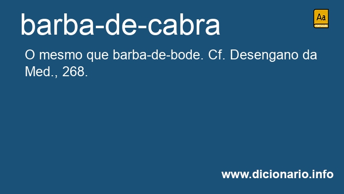 Significado de barba-de-cabra