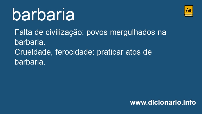 Significado de barbaria