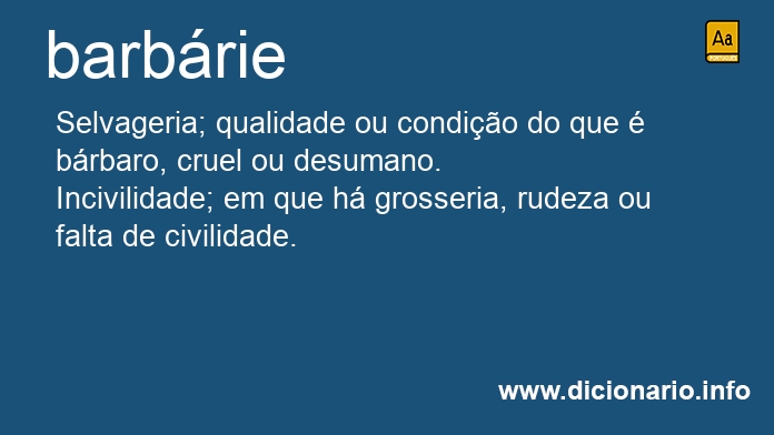 Significado de barbries