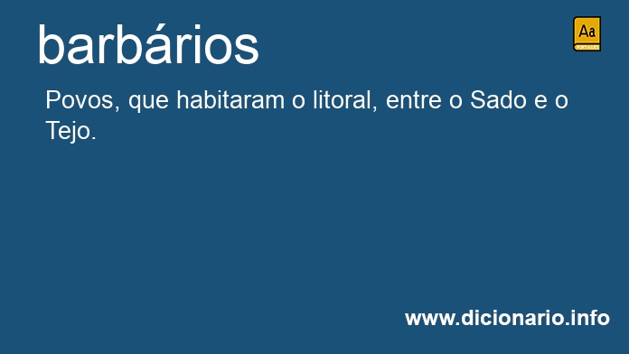 Significado de barbrios