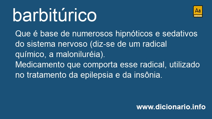 Significado de barbitrico