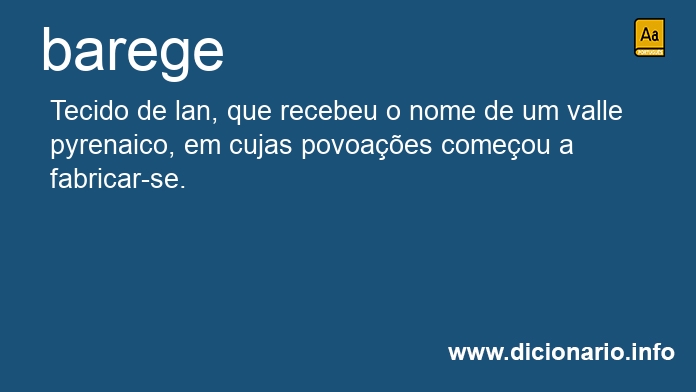 Significado de barege