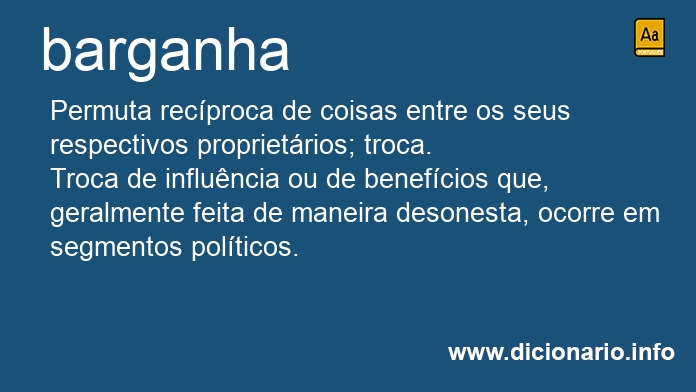 Significado de barganha