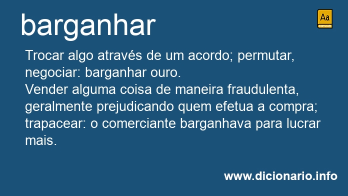 Significado de barganhado