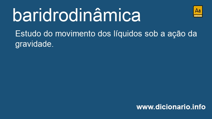 Significado de baridrodinmica