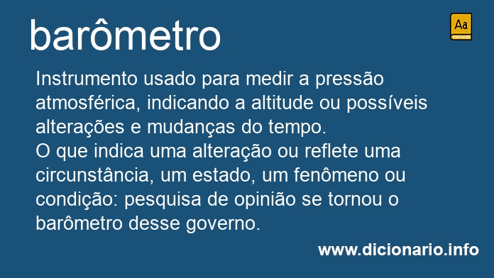 Significado de barmetro