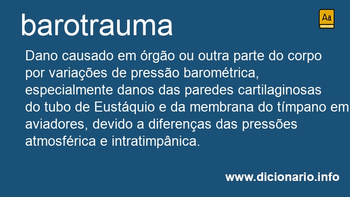 Significado de barotrauma