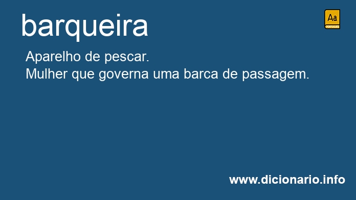 Significado de barqueira