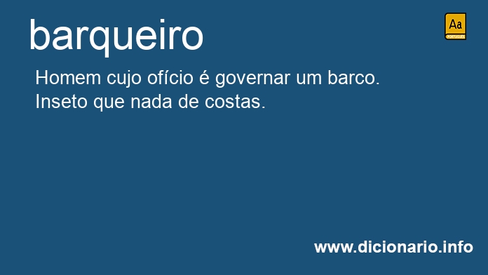 Significado de barqueiro