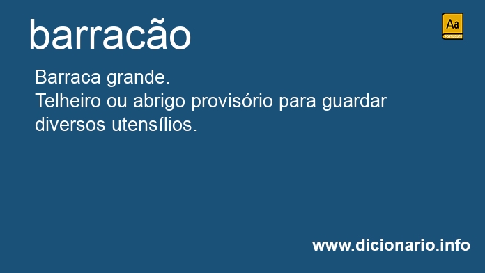Significado de barraco