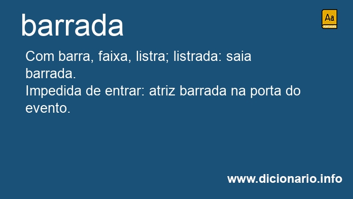Significado de barrada