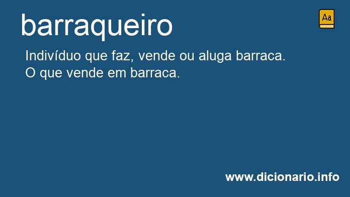 Significado de barraqueiro