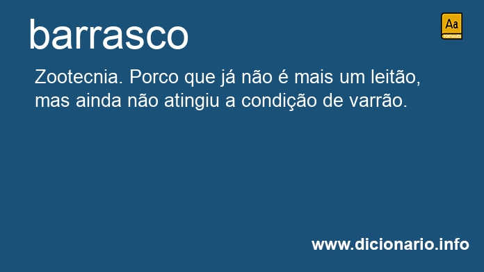 Significado de barrasco