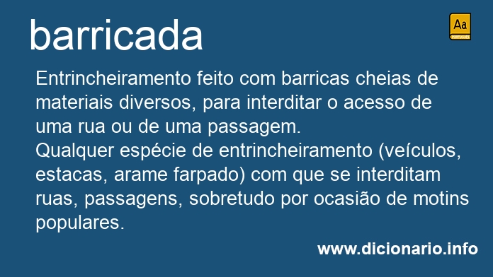Significado de barricadas