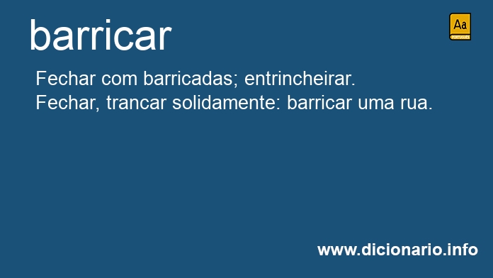 Significado de barricado