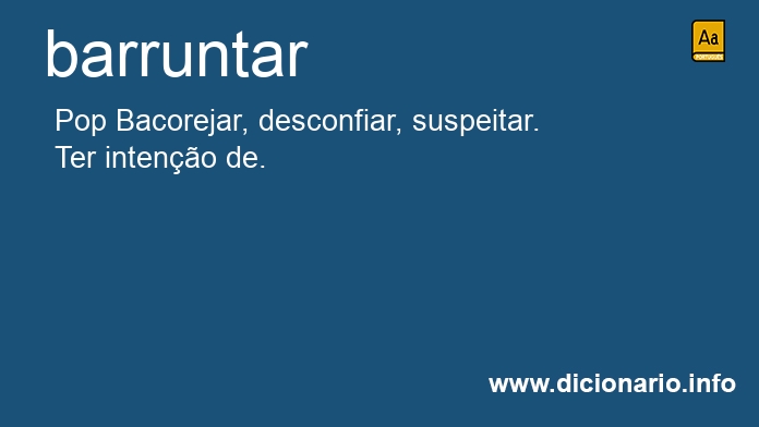 Significado de barruntar