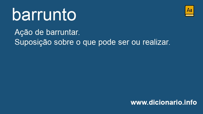 Significado de barrunto