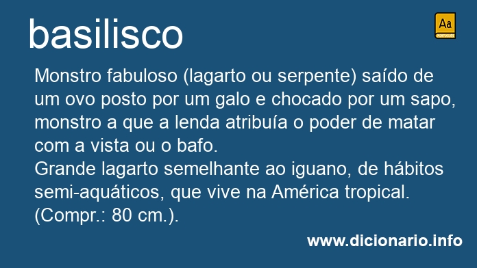 Significado de basilisco