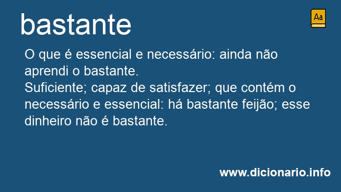 Significado de bastantes