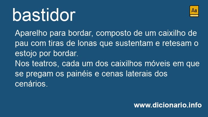 Significado de bastidores
