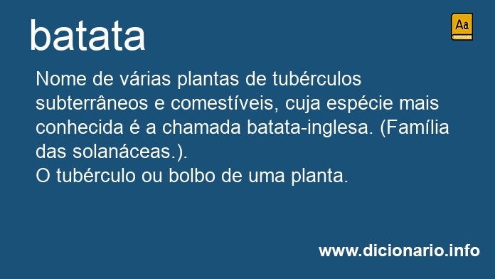 Significado de batatas