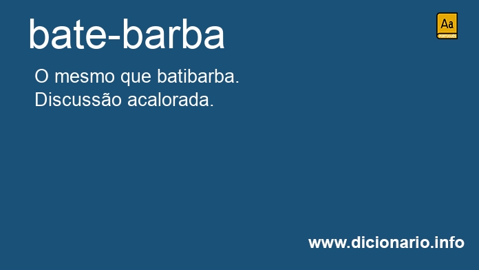 Significado de bate-barba