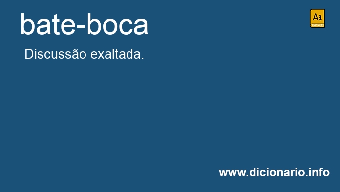 Significado de bate-boca