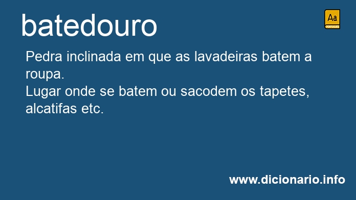 Significado de batedouro