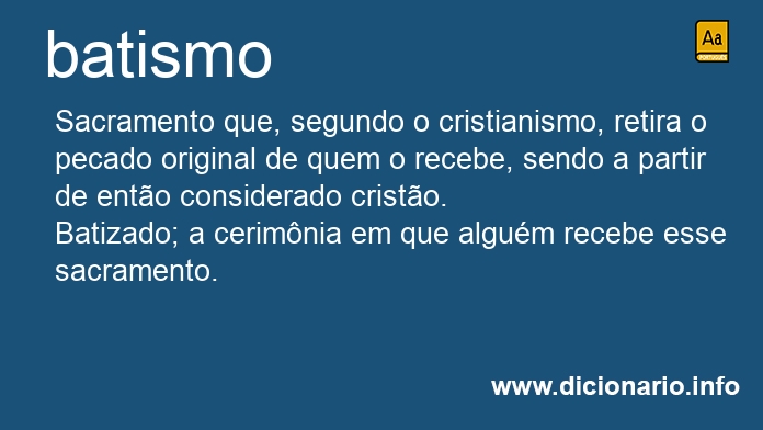 Significado de batismo